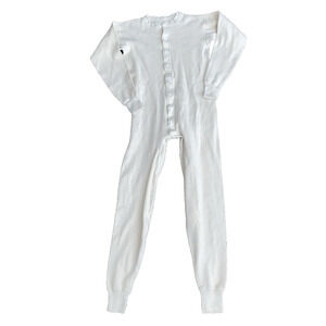 VTG Men One Piece Long Underwear Suit Long Johns Cotton USA Small Medium